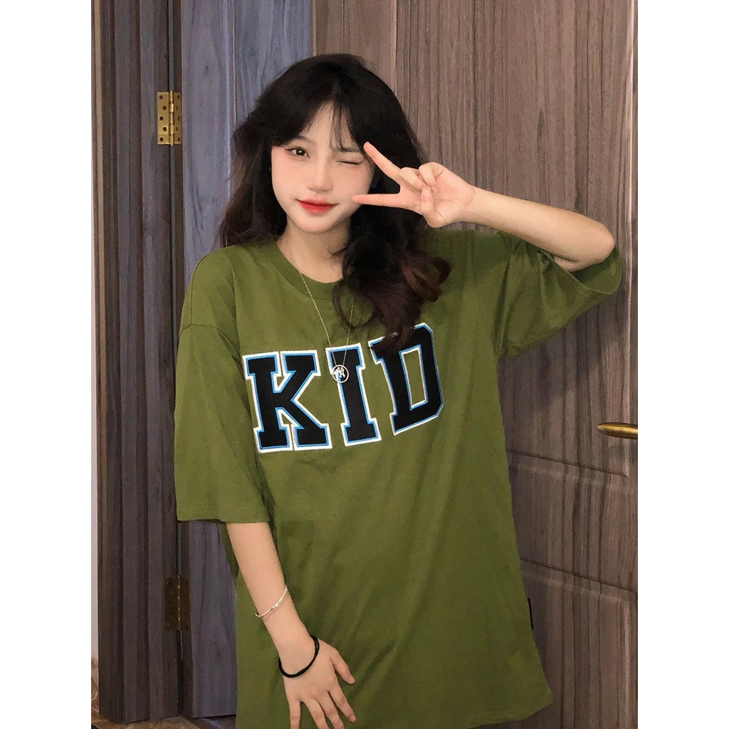 Sunshine baju kaos wanita lengan pendek//Premium kaos atasan pendek//katun T-shirts cewe Import（realpict）