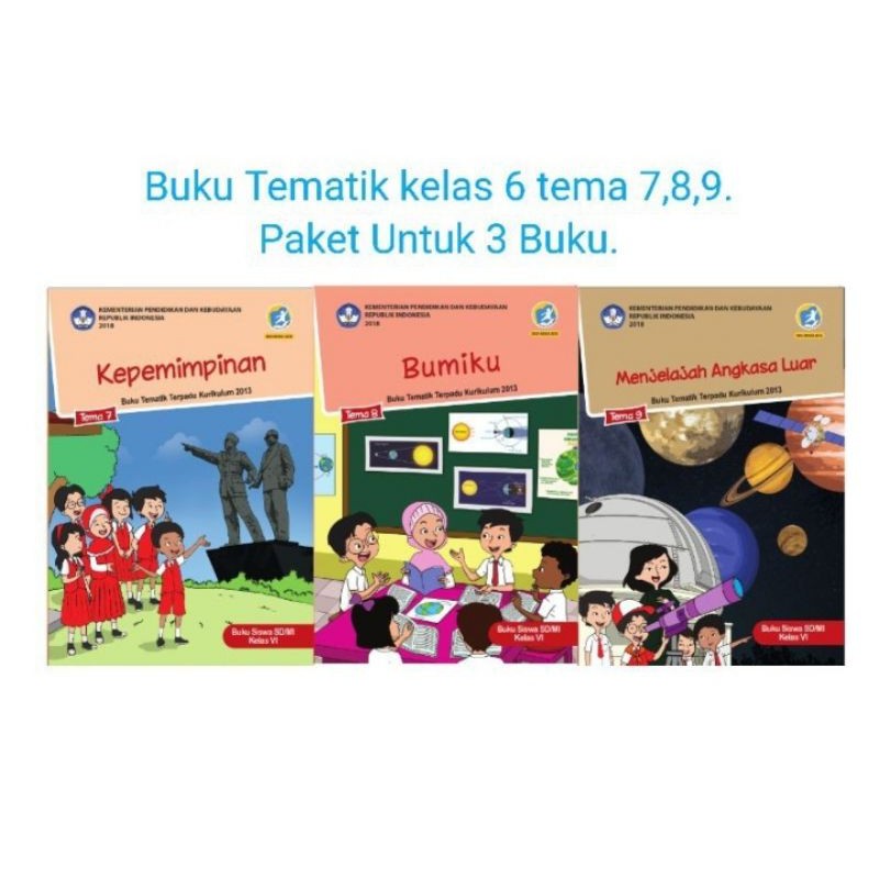 Harga paket buku siswa dikbud tematik k13 kelas 6 tema 7,8,9 semester 2 revisi 2018