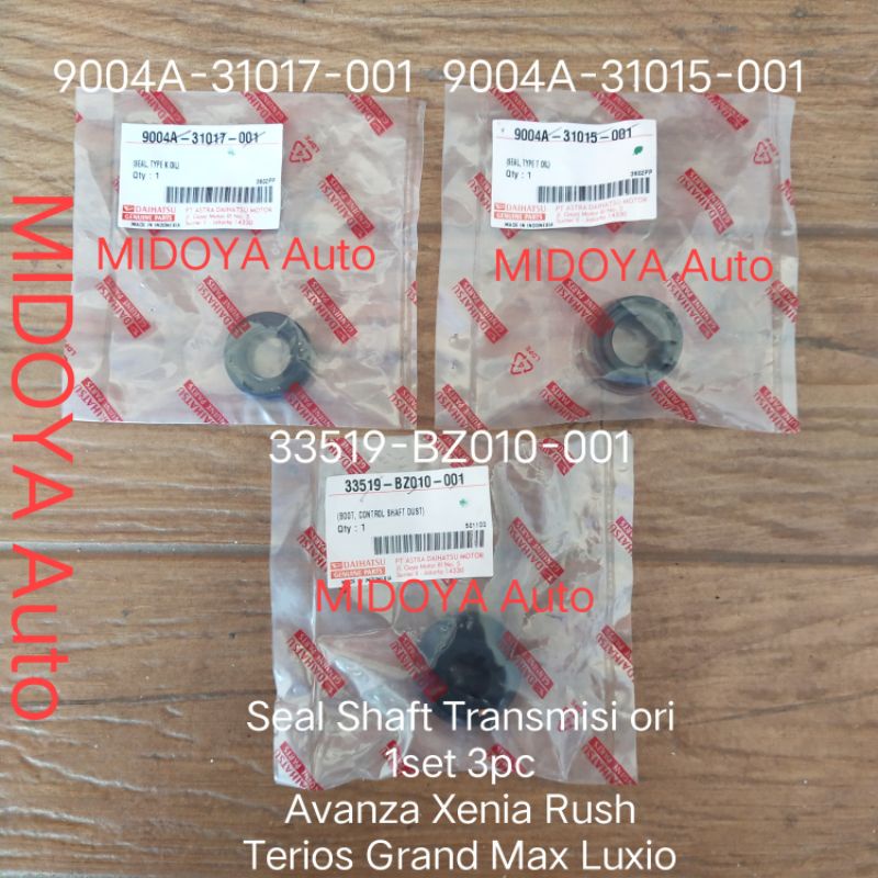 Seal Shaft Transmisi Avanza Xenia Rush Terios Grand Max Luxio ori 1set 3pc Seal Type T Oil 9004A-310