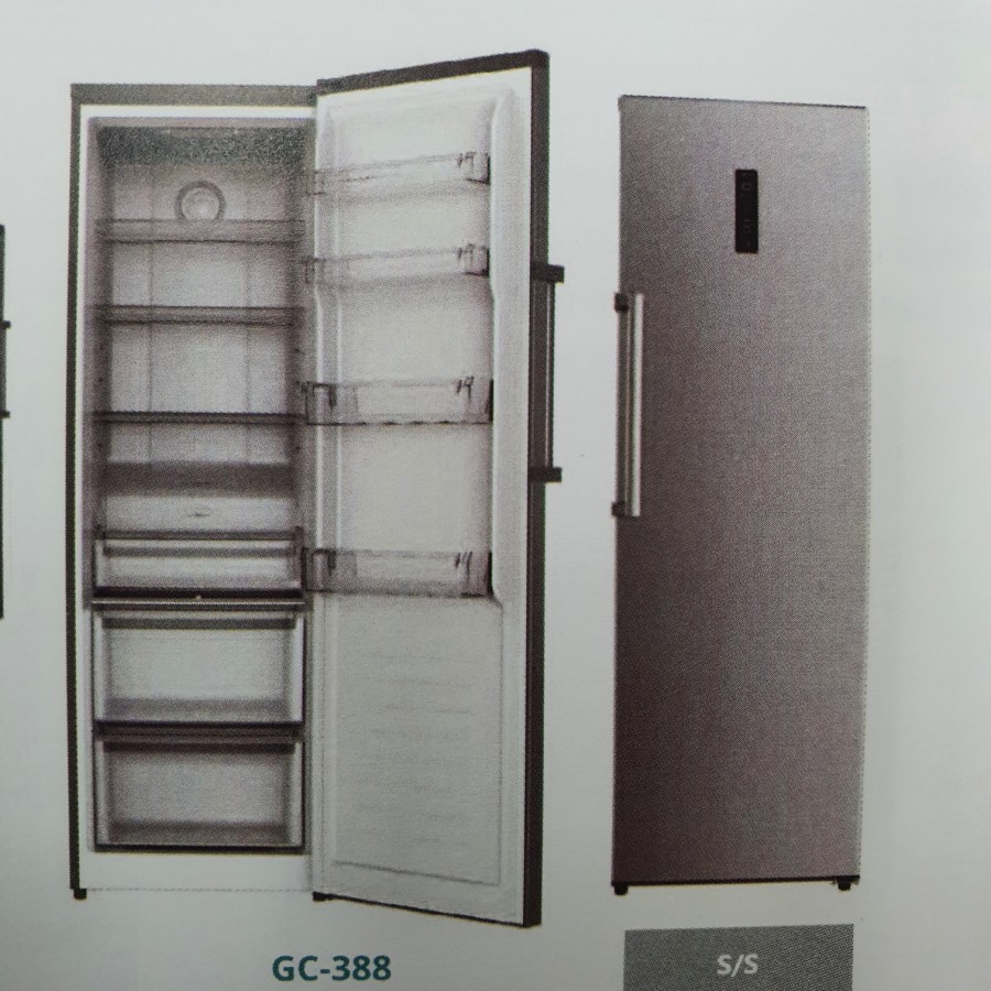 GEA UPRIGHT CHILLER GC 388 SILVER KULKAS 1 PINTU GARANSI RESMI
