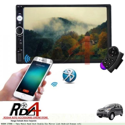 Jual Tape Mobil Head Unit Double Din Mirror Link Android Avanza vvti Diskon
