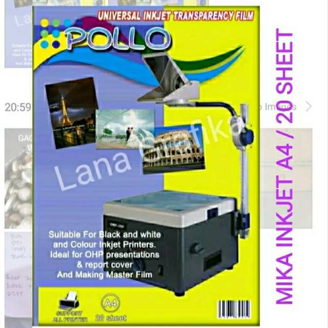 MIKA INKJET A4/20 lbr cocok Untuk Film Stempel Runaflek & Sablon ) PENGGANTI KALKIR