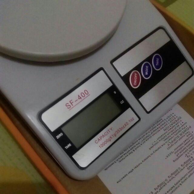 Timbangan Digital Dapur Sf400 Collour 10 Kg 1 Gr Kitchen Scale Tepung Kue Roti Buah Led Backlight