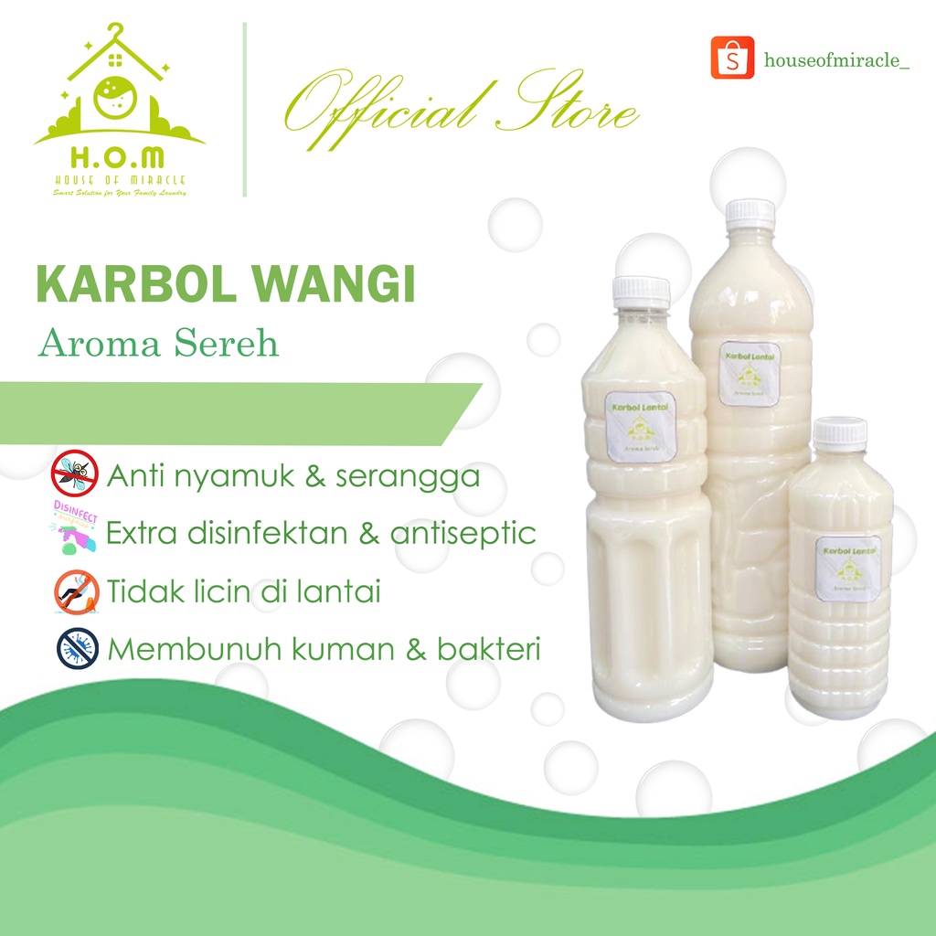 Karbol Wangi 1 Liter | Karbol Pembersih Lantai | Karbol Sereh | Karbol Lavender | Karbol Anti Bakter