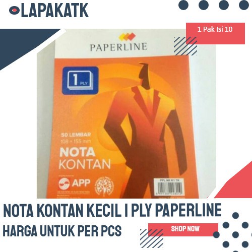 

NOTA KONTAN KECIL 1 PLY PAPERLINE (1BUKU) +