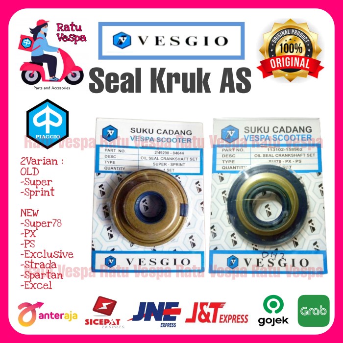 Seal Kruk AS VESGIO Vespa Super,Sprint,PX,PS,Exclusive,Strada,Excel - NEW