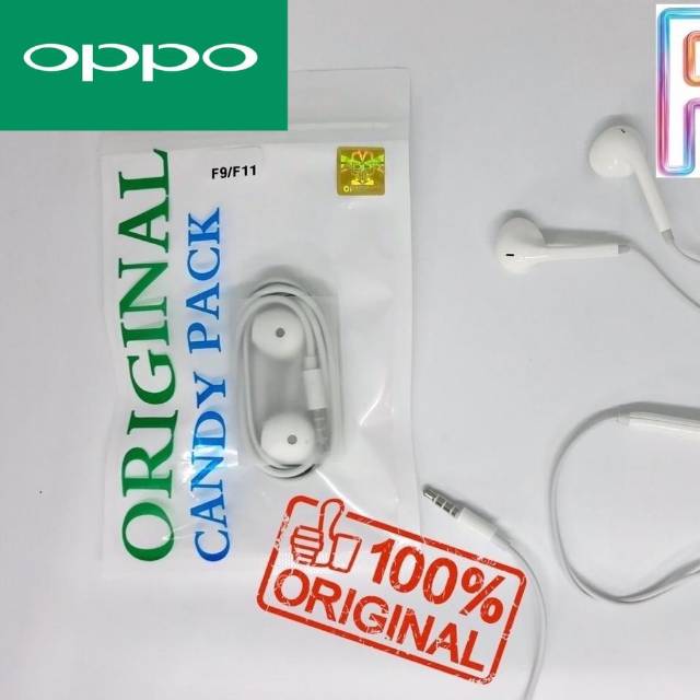 Headset Oppo Original Handsfree Hansfree Oppo Earphone Oppo Original Candy