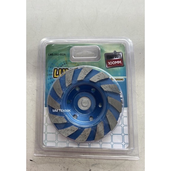 LUMOS Diamond Cup Turbo 4 Inch Cup Grinding Wheel Diamond Cup Lumos Biru