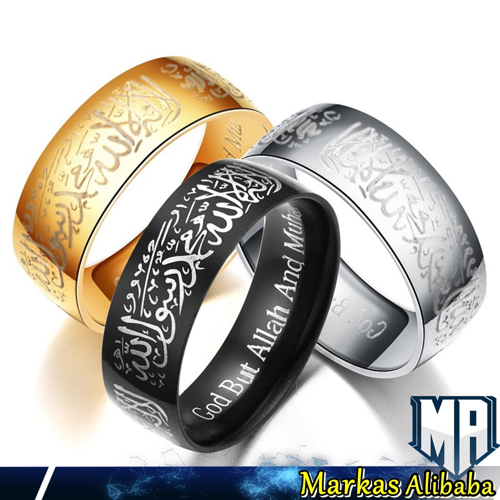 CINCIN TAUHID / CINCIN COUPLE TAUHID / CINCIN MUSLIM UKIR TITANIUM