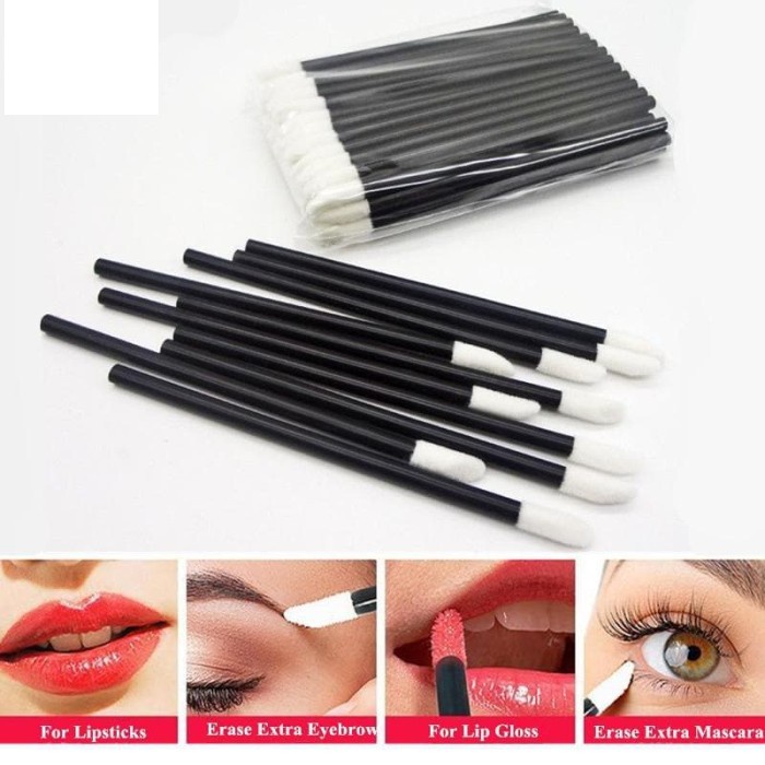 Disposable Lip Brush Wand Applicator / Mascara Wand Brush Sisir Mascara / Eyeliner Wand Brush 1 PACK 50pcs