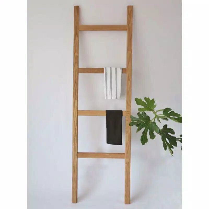 Ladder Hanger Tangga 4 Trap Tempat Gantungan Sajadah Mukena Jilbab Handuk Serbaguna