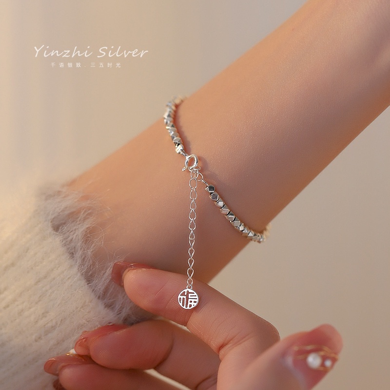 Gelang Silver Shiny Model Simple Untuk Wanita