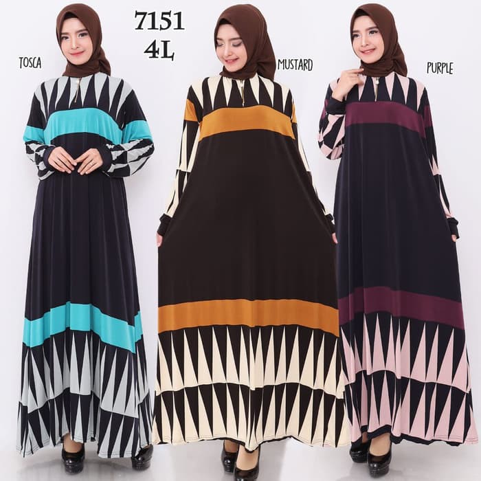 Gamis Syari Set Khimar Nesya Sari Modern Pakaian Wanita Muslimah DB965 Baju Terbaru Busui Jumbo Je