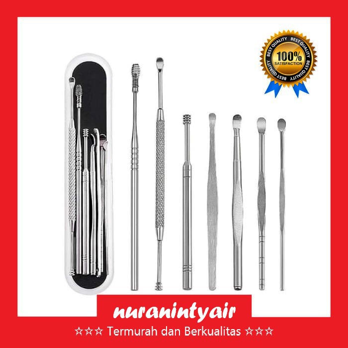 Pembersih Telinga Stainless Steel Korek Kuping Ear Wax Picker