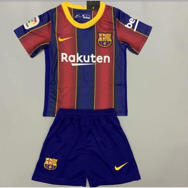 Stelan Jersey Kaos Baju Celana Bola Kids KID Anak Kecil Barca Barcelona Home New 2020 2021 Grade Ori