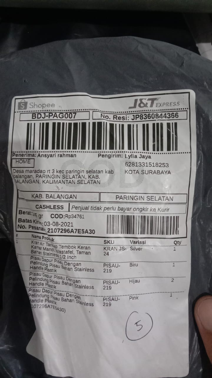 Pisau Dapur Pisau Dengan Pelindung Pisau Bahan Stainless Handle Plastik