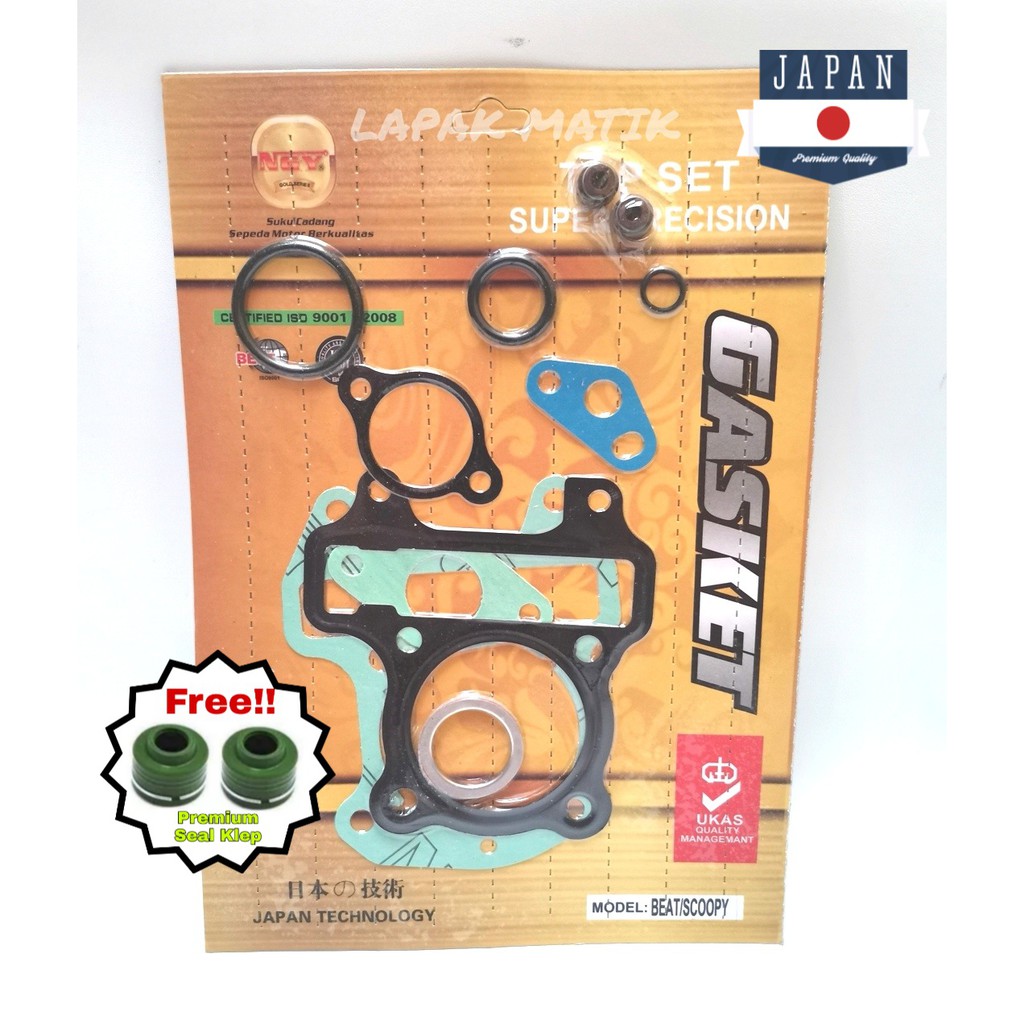 Paking Gasket TOP SET BEAT SCOOPY Nagoya Gold perpak packing