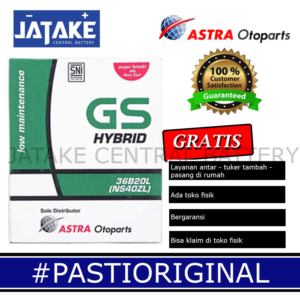 Aki basah mobil Suzuki Karimun Ertiga Ignis Mitsubishi Xpander Ns40ZL GS Hybrid