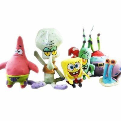 Boneka Spongebob Set 20-40cm Boneka Patrick Boneka Garry Boneka Squidward Boneka Planton Mr Krab ORI