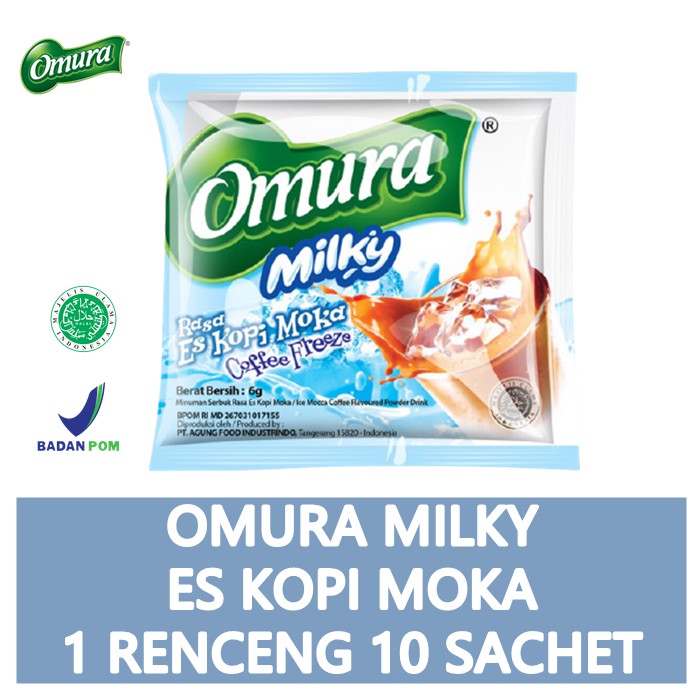 [MINUMAN SACHET] Powder Drink Omura Milky Rasa  Es Kopi Moka (1 Renceng)