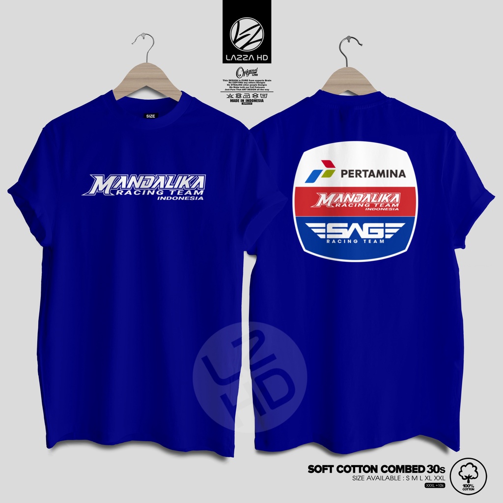 Kaos Baju Distro MOTOGP MANDALIKA RACING TEAM INDONESIA PERTAMINA SAG Terlaris Lazza HD