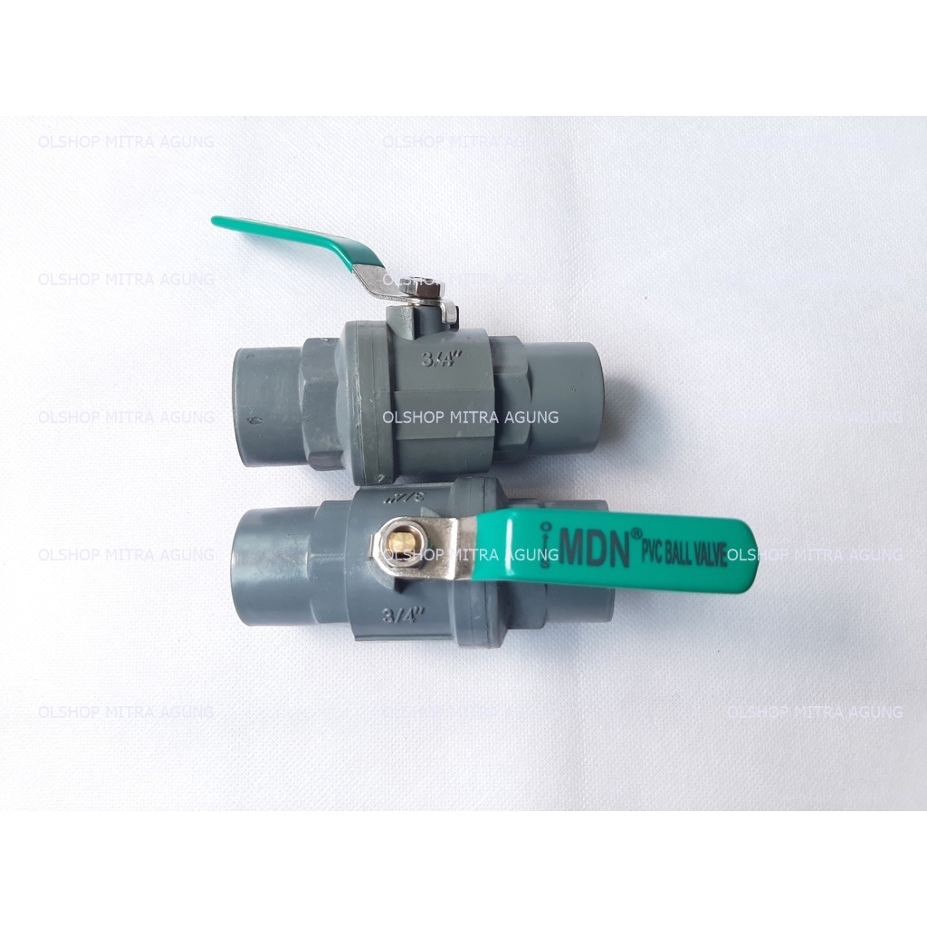 OLS Balvalep Pvc Polos 3/4&quot; inch Stop Kran Ball Valve Gagang Besi