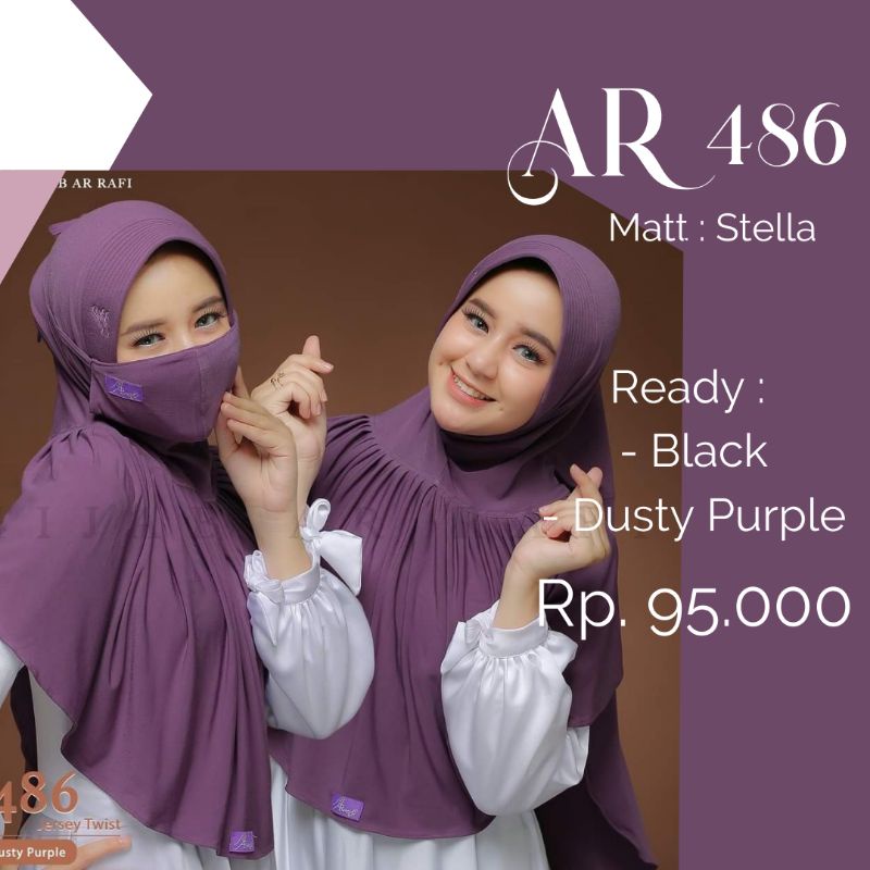 Hijab style by Hijab Ar Rafi AR 486