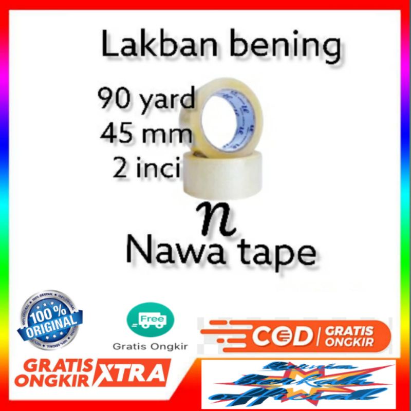 lakban bening 90 yard 45 mm 2 inci