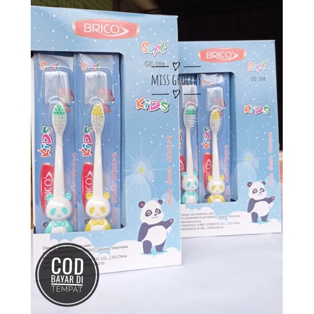 (1box isi 12 pcs) Sikat Gigi Anak Brico Kids Karakter Multiwarna Lucu Murah Grosir