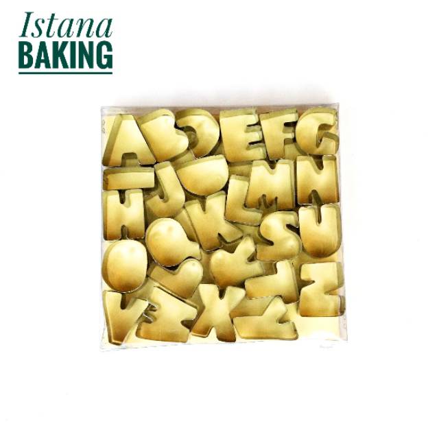 Ready COD Cetakan huruf alfabet kecil cookie cutter nastar kukis dan kue kering abjad cutter set