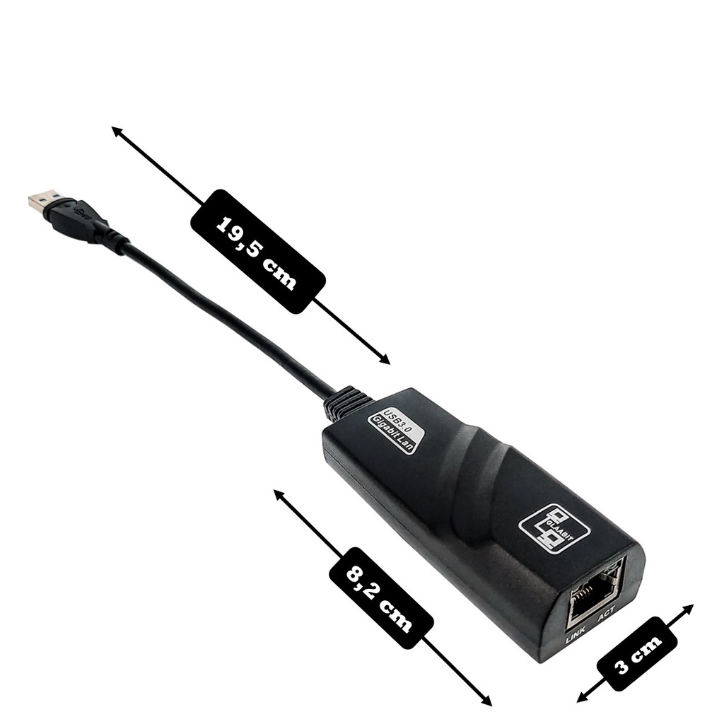 Kabel Adapter Usb 3.0 Gigabyte network Card Eksternal