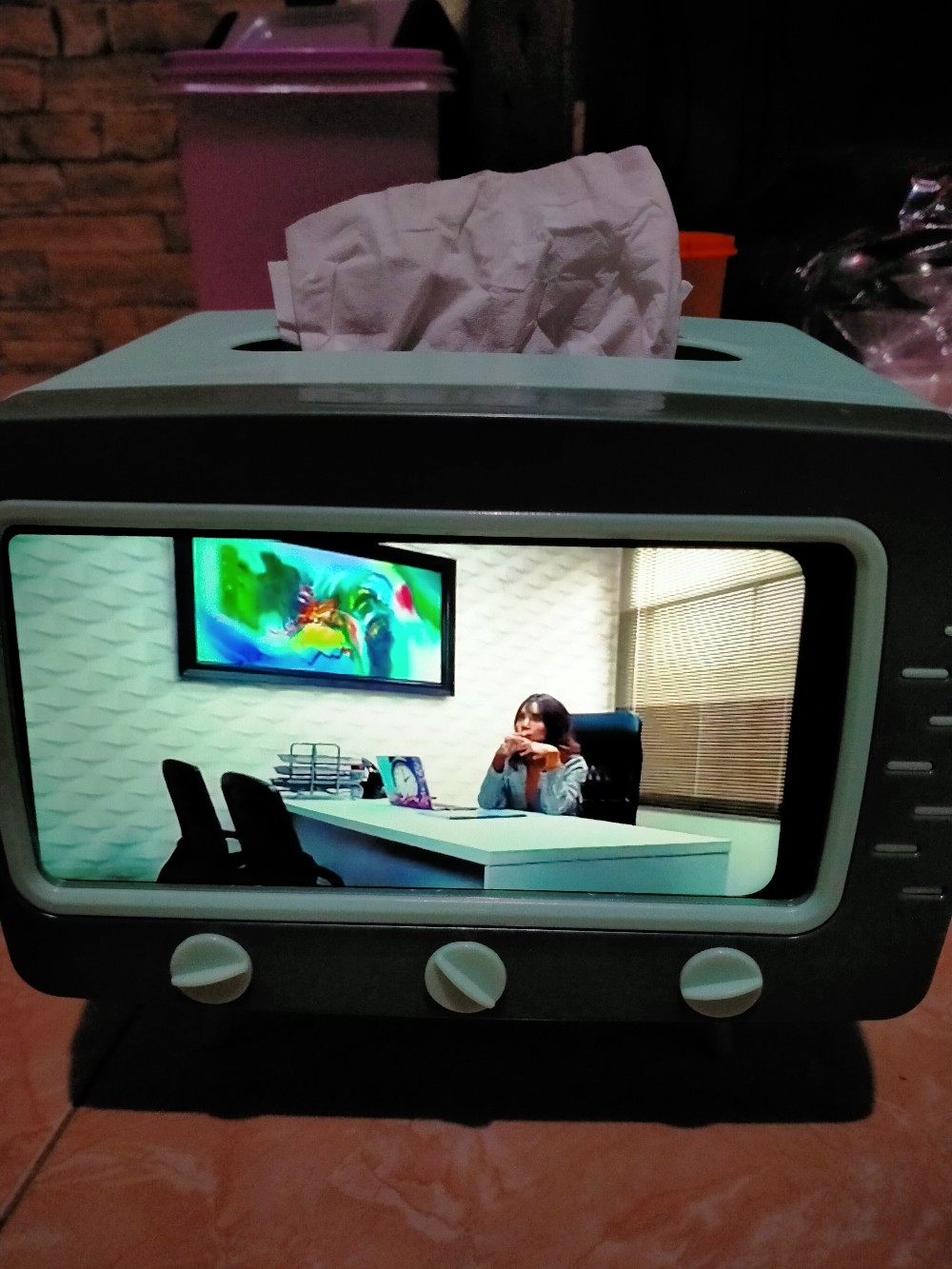 Kotak Tisu Bentuk Tv Retro / Kotak Tisu Unik / Tempat Tisu Tv Retro