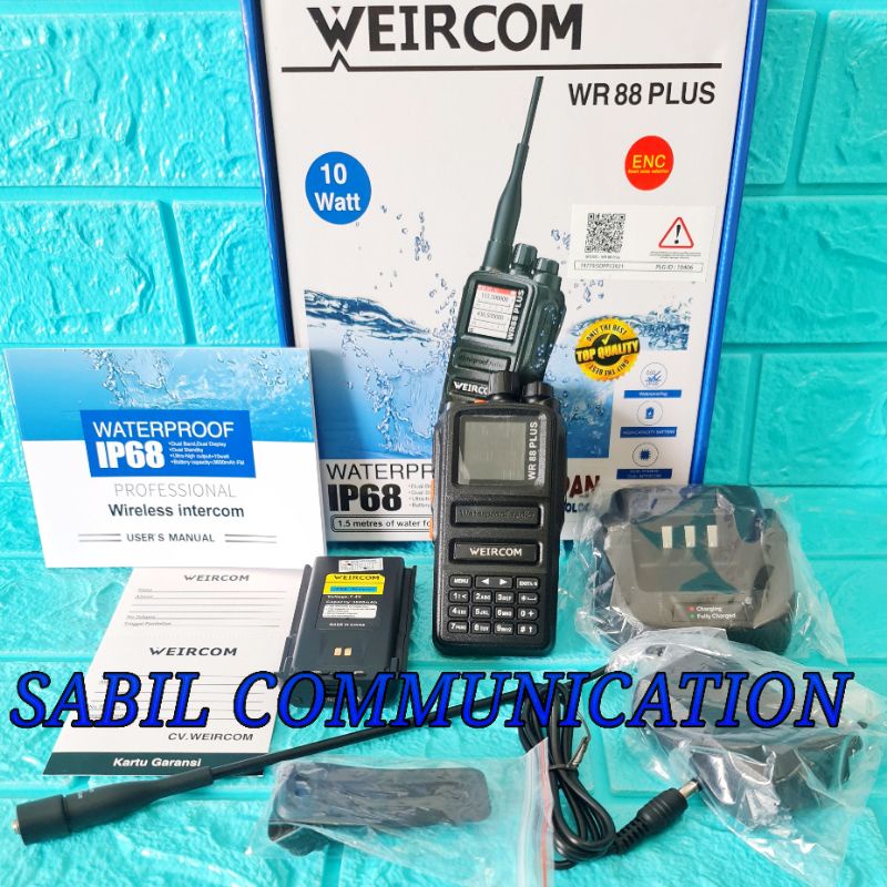 HT WEIRCOM WR88 PLUS DUALBAND WATERPROOF 10 / HT ANTI AIR WEIRCOM WR 88 PLUS DUALBAND 10 WATT ORIGIN