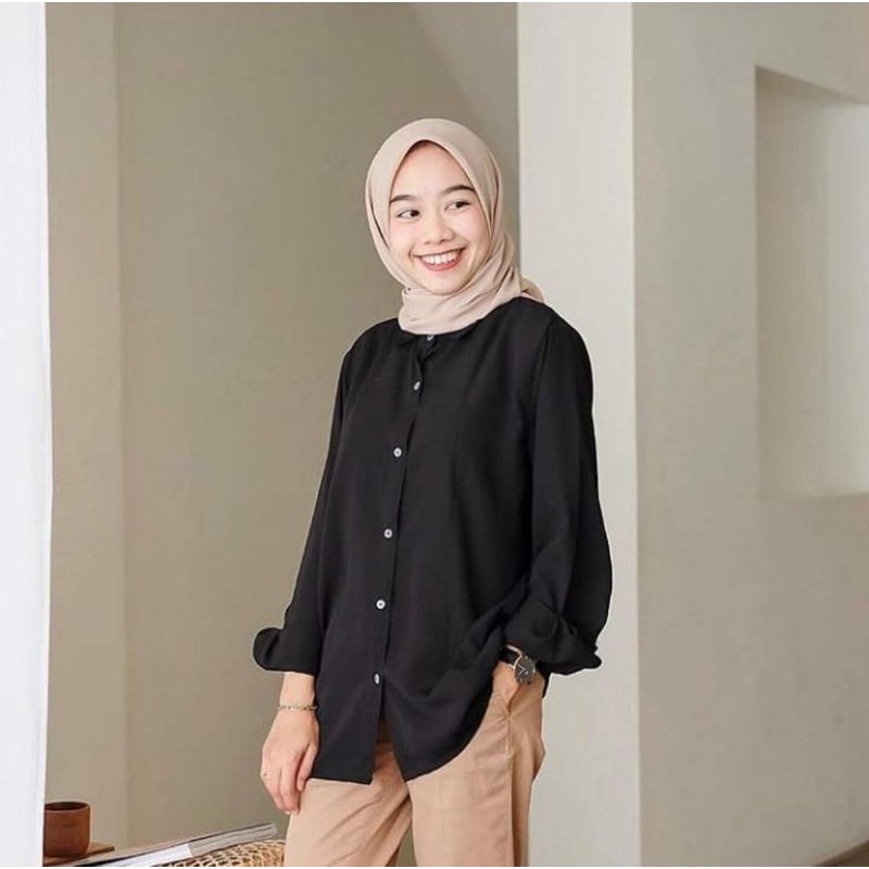 KEMEJA BASIC//KEMEJA POLOS//KEMEJA WANITA//BASIC KEMEJA