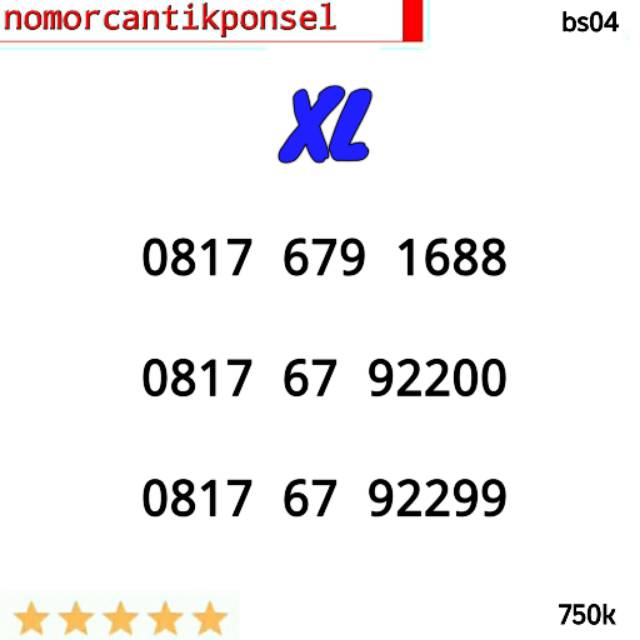 Kartu perdana nomor cantik XL 11digit seri ilufa hoki 168 aabb 2200 2299 rapi  bs04