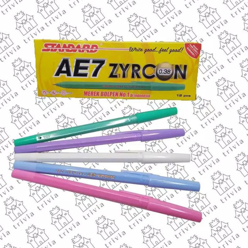 

PULPEN STANDARD AE7 ZYRCON BALL WARNA HITAM 0,38 MM ( 1 LUSIN )