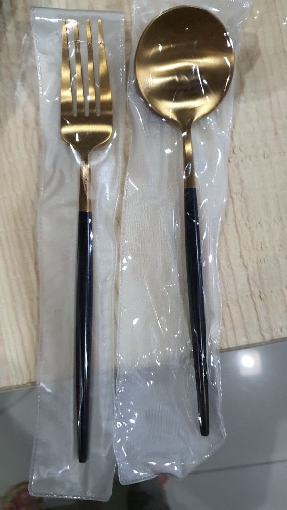 [satuan] Cutlery Set Sendok Garpu Pisau Alat Makan Mewah