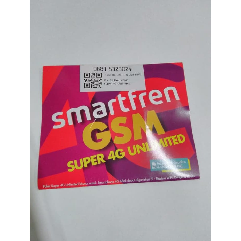 VOUCHER DATA SMARTFREN SUPER 4G KUOTA 10GB 16GB 30GB 60GB UNLIMITED
