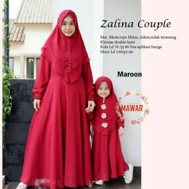 Baju Ibu dan Anak Wanita Zalina Couple Syari