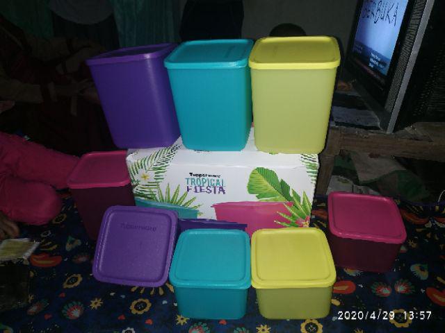 Terbaru !!! Set Freshness Collection Atau Pop Fiesta Tupperware 8 Pcs Toples