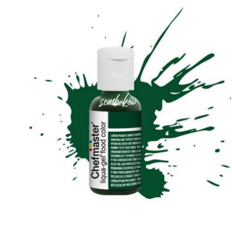 

Chefmaster Forest Green Food Coloring 20gr Pewarna Makanan