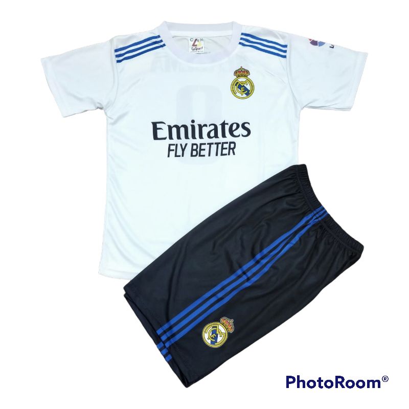 SETELAN BAJU BOLA ANAK REAL MADRID UMUR 5-12THN