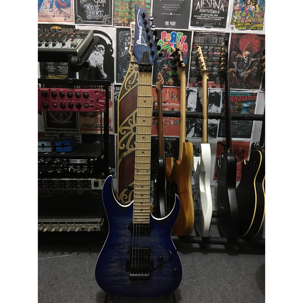 Gitar Elektrik Ibanez RGAR42MFMT Flat Blue Lagoon Burst - ORIGINAL CUSTOM