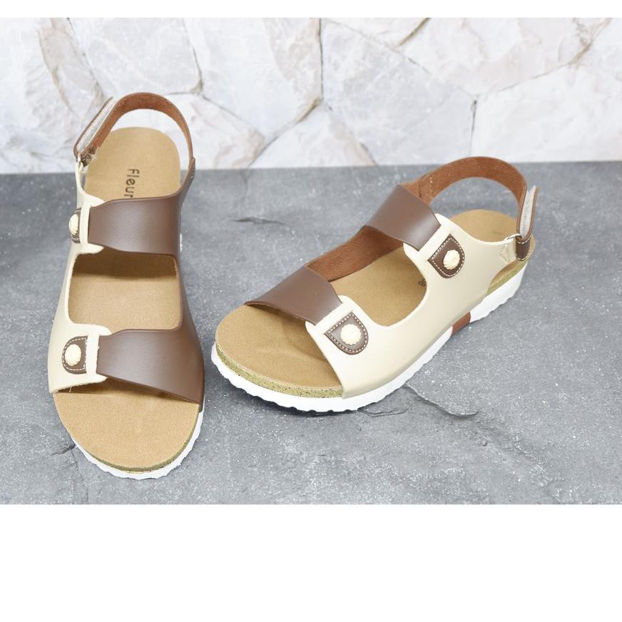 [RNQ] Fleurette | Sepatu Sandal Wanita | 431 Brown ✅