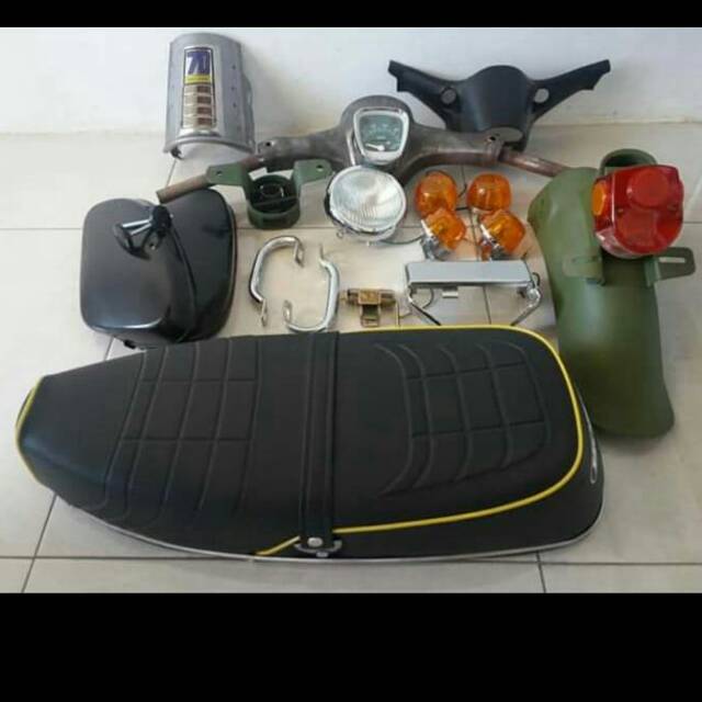 Set Baju C70 jok Racing Sabuk lis Kuning