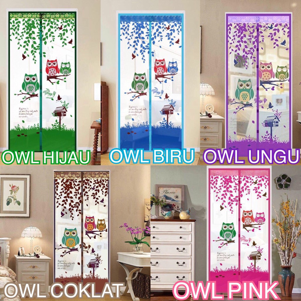 Tirai Magnet Anti Nyamuk Motif Random