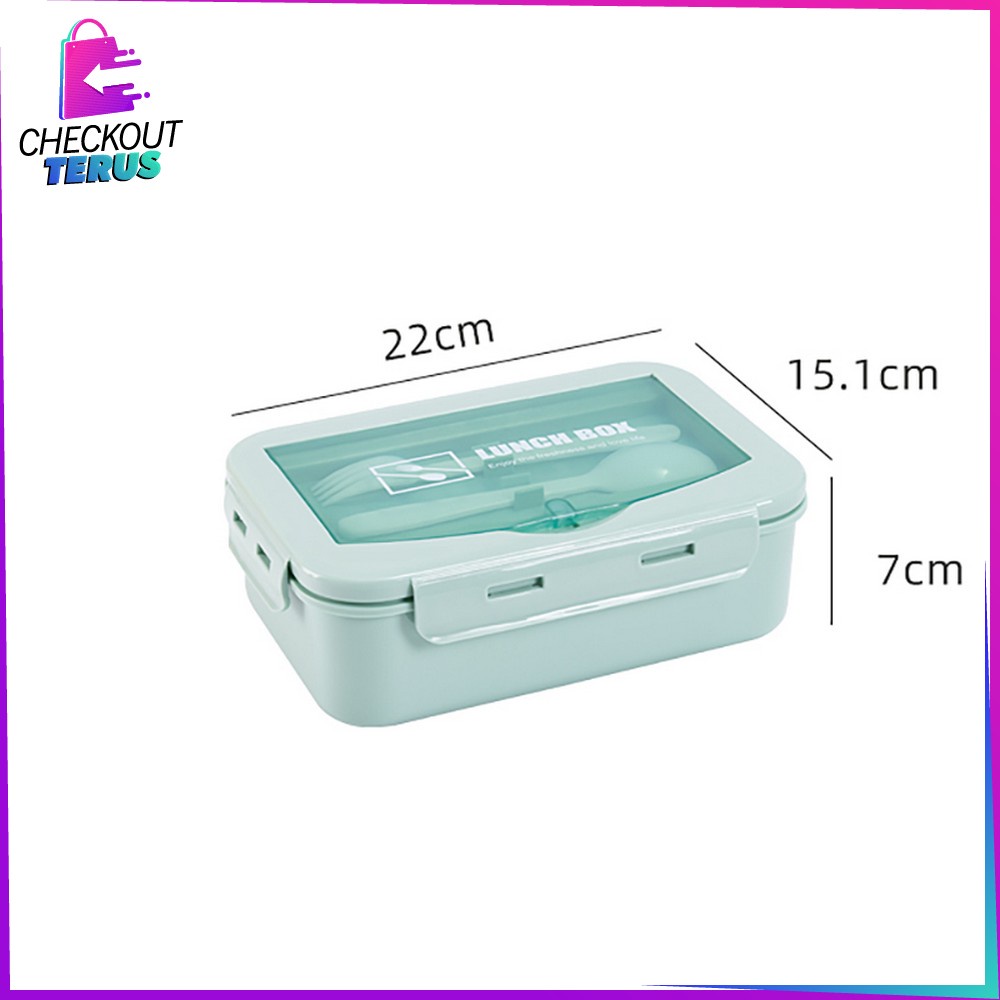 CT C450 Tempat Makan Dengan Sendok Food Grade Lunch Box Set Kotak Bekal Makanan Bento Box Portable