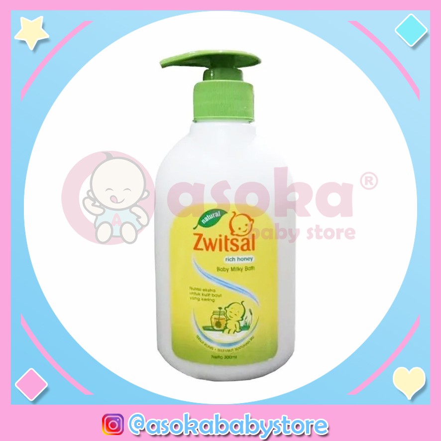 Zwitsal Baby Bath Natural Rich Honey Pump 300 ml ASOKA