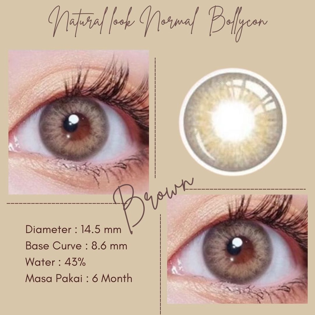 SOFTLENS WARNA NATURAL LOOK NORMAL BOLLYCON