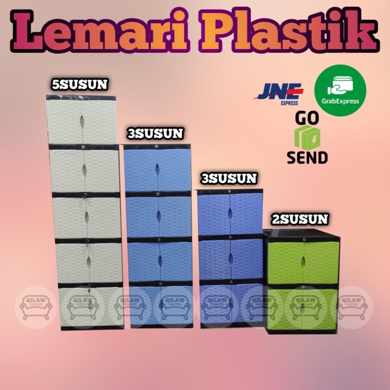 PROMO Lemari plastik full kunci LANGSUNG KIRIM